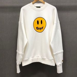Drew house 100% cotton fleece hoodie men and women crew neck sweatshirt top tee